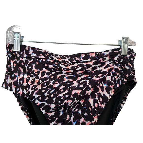 Sanctuary Bikini Womens Size Large Stay Cool Leopard Banded High Rise 2-Piece - Picture 6 of 13